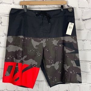 NWT FOX Racing Swim Trunks Sz 38